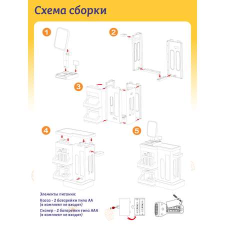 Супермаркет первая покупка ДЖАМБО 47 предметов свет звук