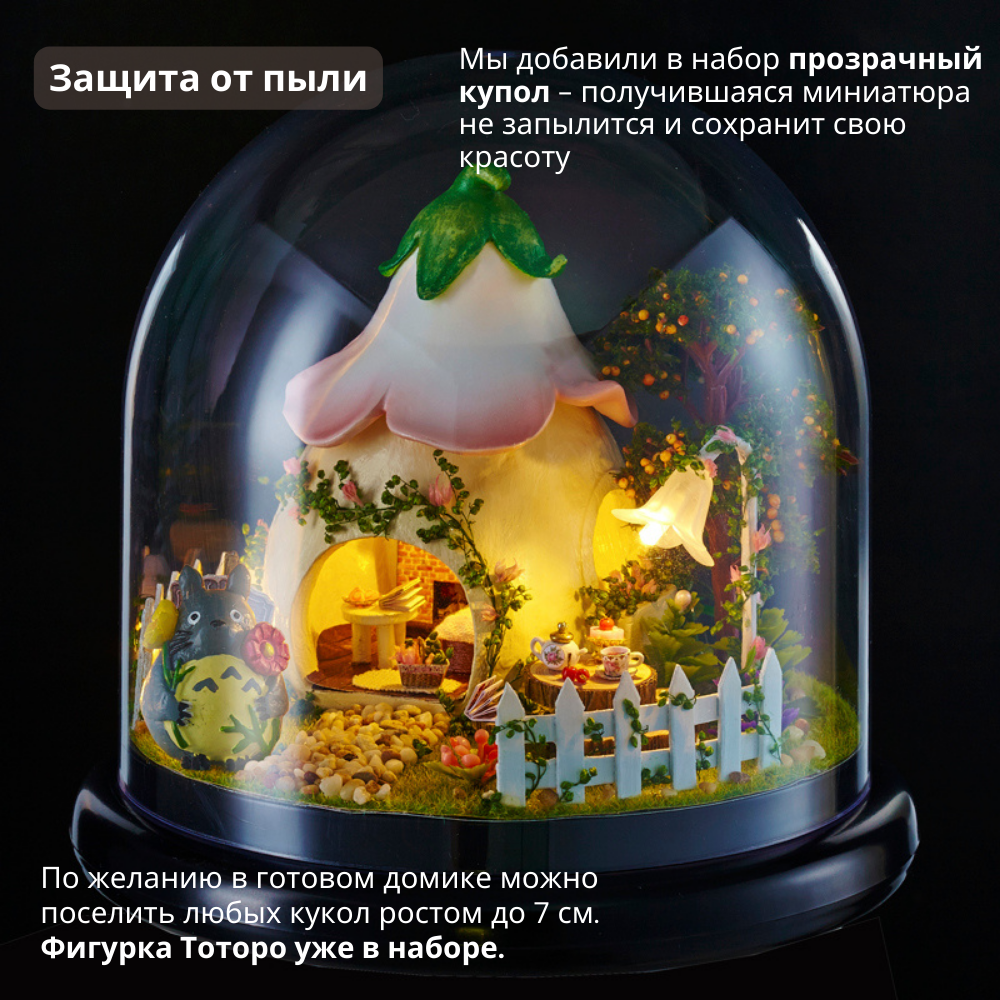 Румбокс Yarvita Музыкальный интерьерный конструктор миниатюра Сказочный сад DIY House - фото 6