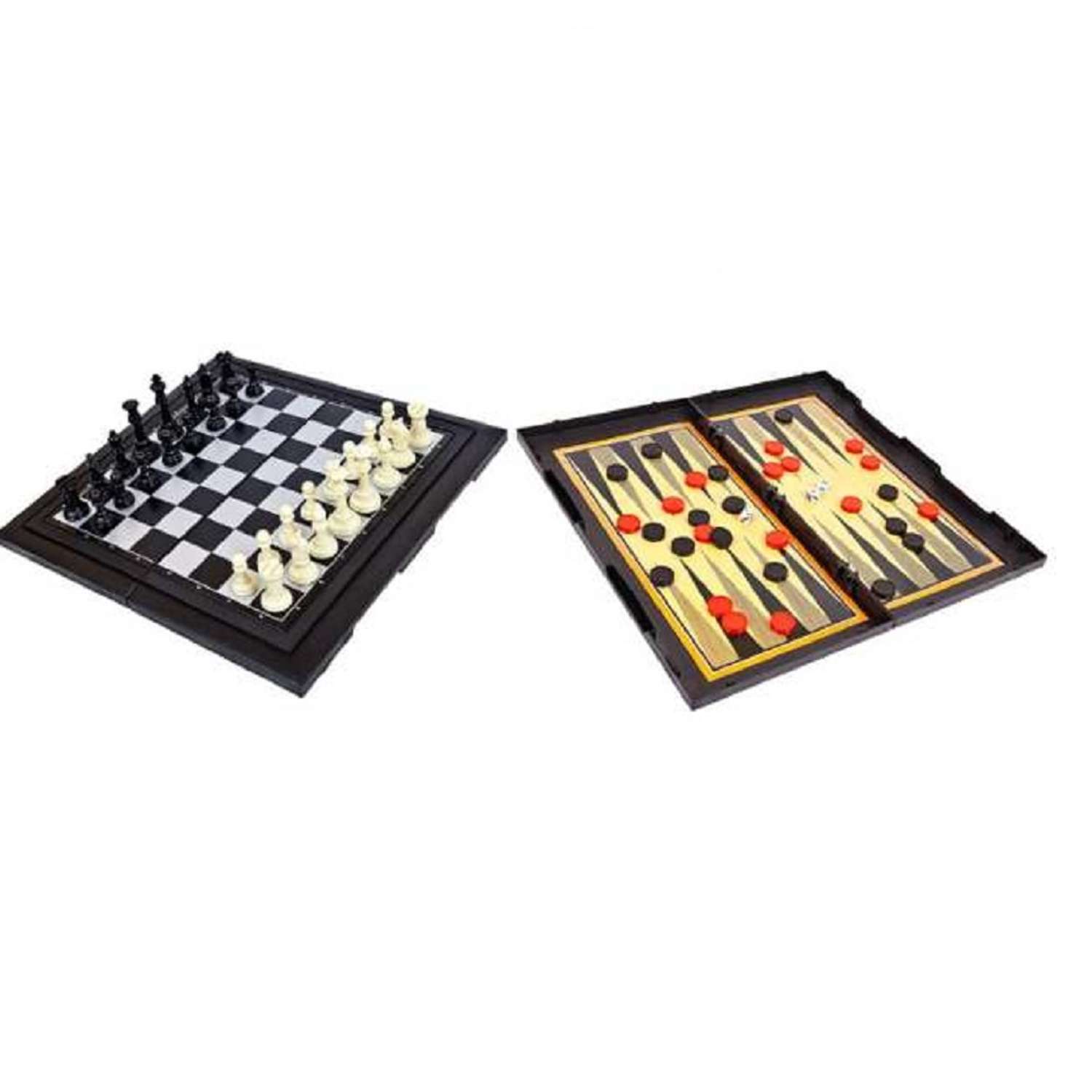 Настольная игра ABtoys Шахматы шашки нарды магнитные 3в1 - фото 3