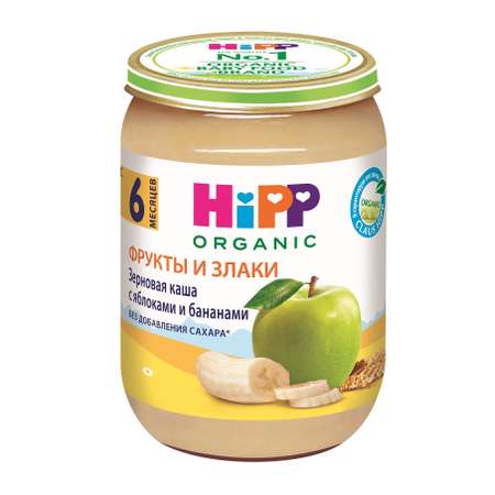 Каша Hipp зерновая яблоко-банан 190 г с 6 месяцев