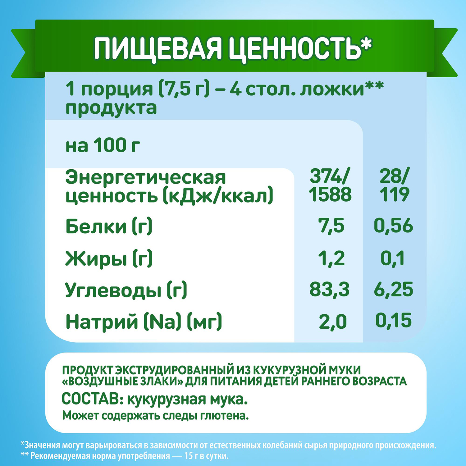 Снеки воздушные Малютка кукурузные 60г с 12месяцев - фото 6