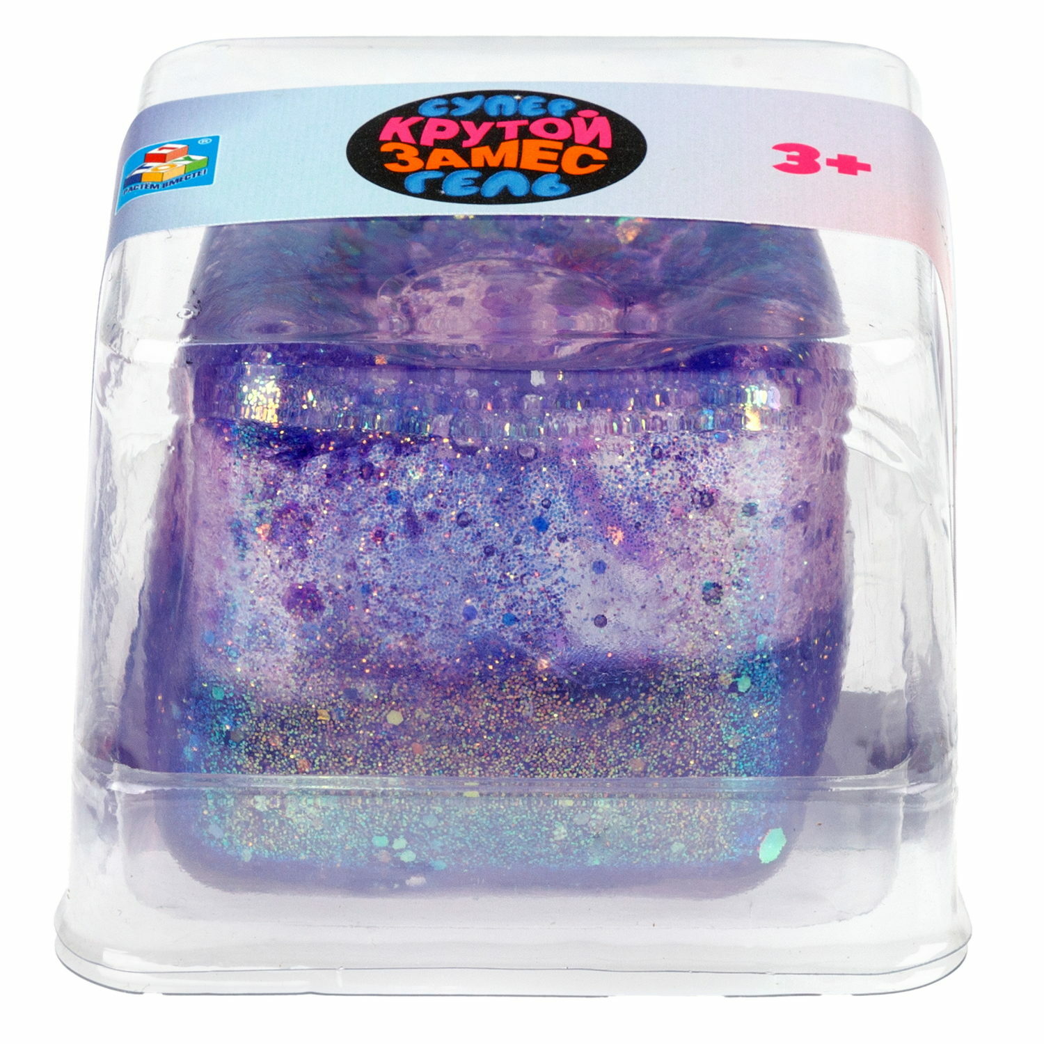 Игрушка-антистресс Крутой замес Супергель Куб 5 см фиолетовый - фото 5