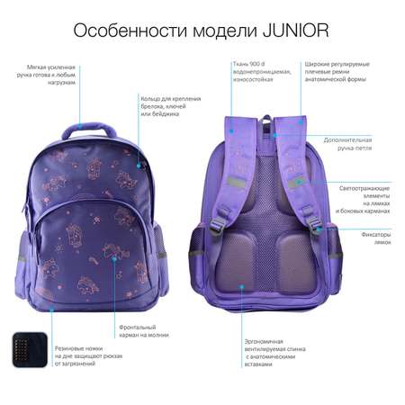 Рюкзак школьный BRUNO VISCONTI с эргономичной спинкой