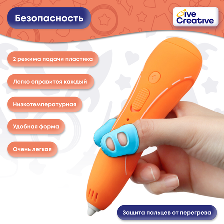 3D-ручка Give Creative набор с пластиком и трафаретами