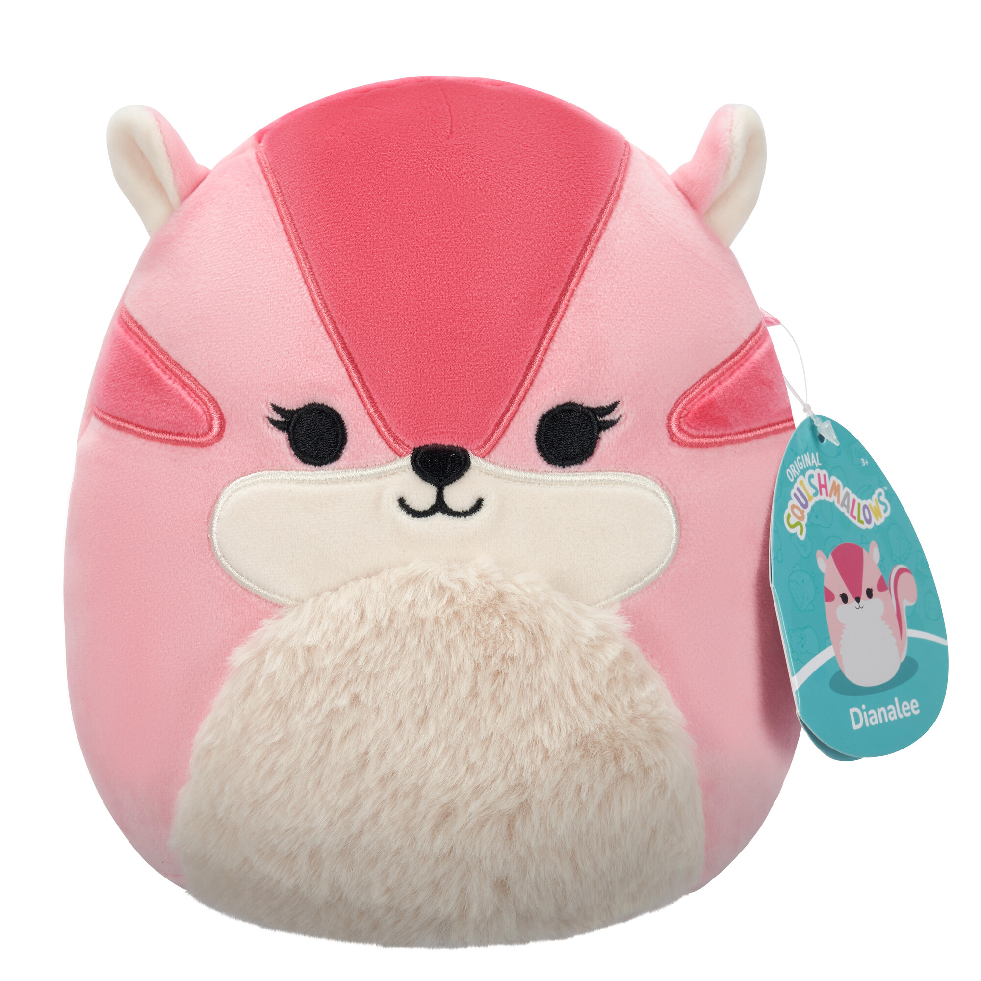 Игрушка мягкая Squishmallows Розовый бурундук - фото 6