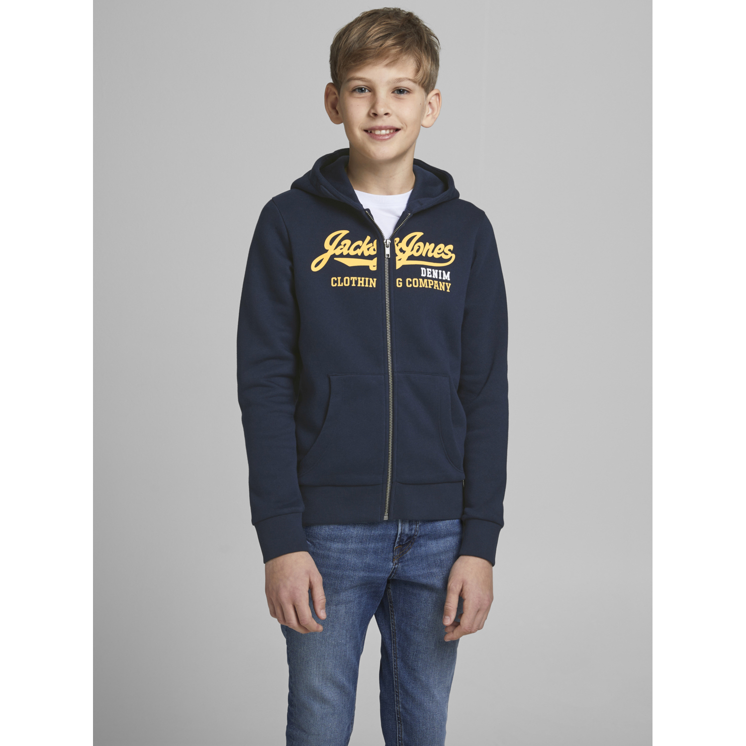 Толстовка JACK AND JONES JUNIOR 12173884/Navy Blazer - фото 5