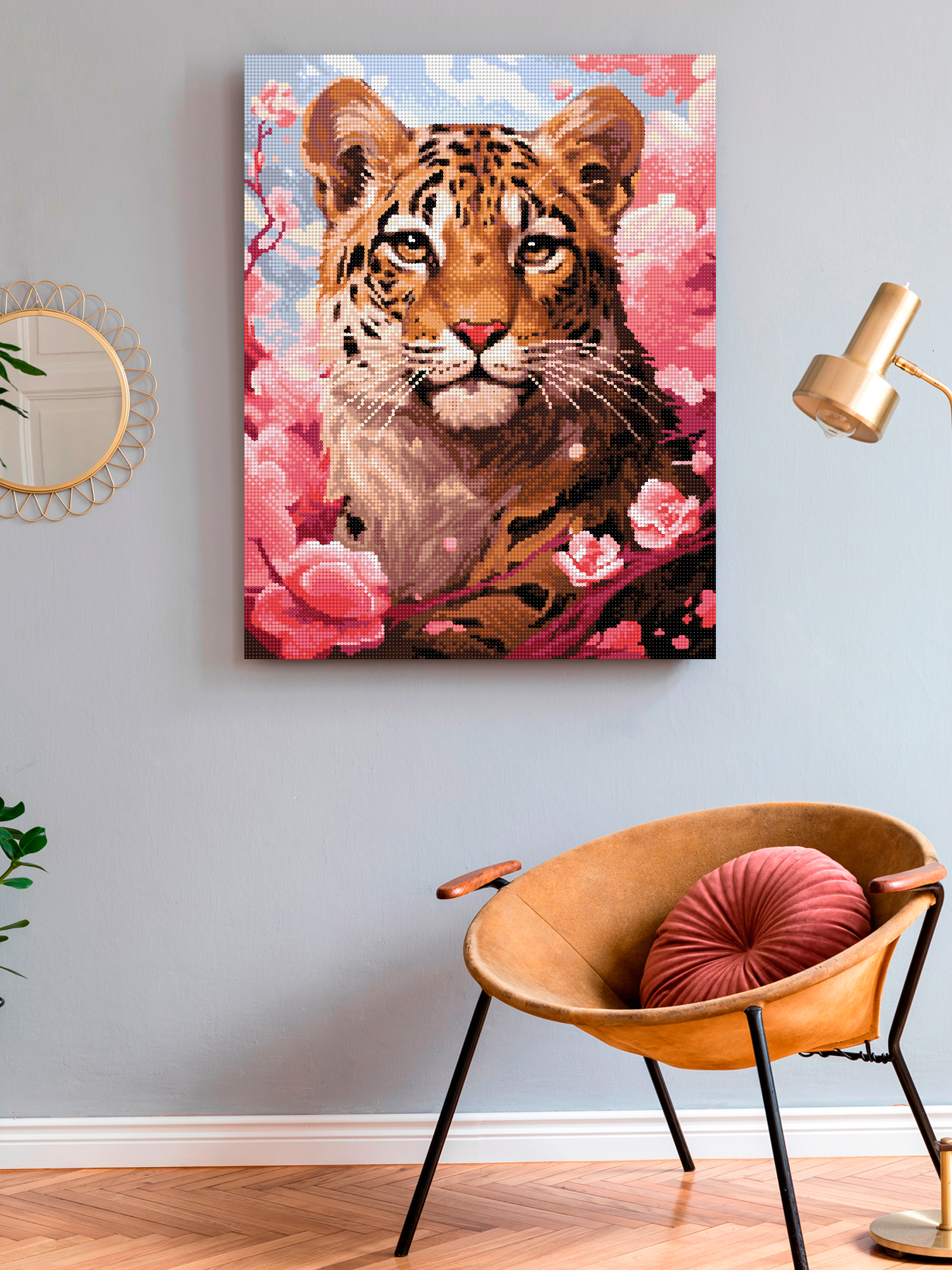 Алмазная мозаика Art on Canvas холст на подрамнике 40х50 см В сакуре - фото 3