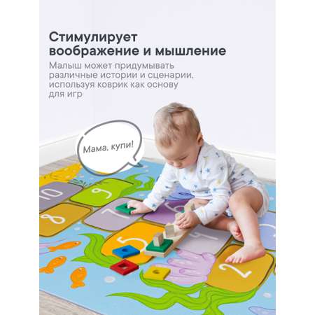 Коврик игровой для детей VILINA Познавайка 80х120см Классики