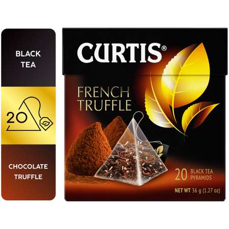 Чай черный Curtis French Truffle 20 пирамидок со вкусом нежного шоколадного трюфеля и кусочками кокоса