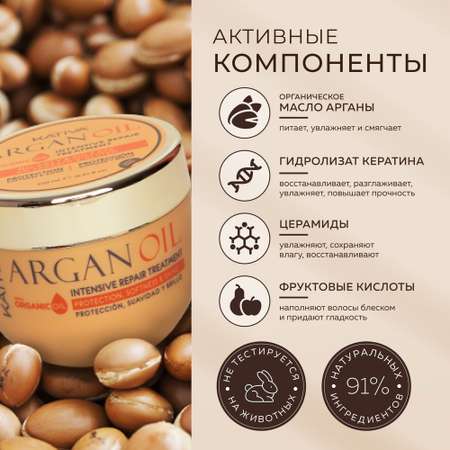 Увлажняющая маска для волос Kativa с маслом Арганы ARGAN OIL 500мл