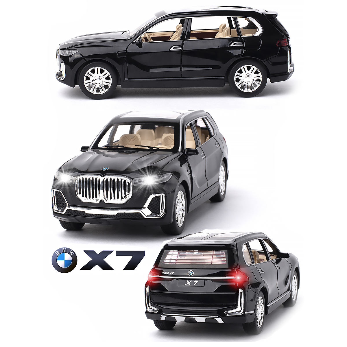 Автомобиль Che Zhi BMW 1:24 инерционный CZ115blk - фото 6