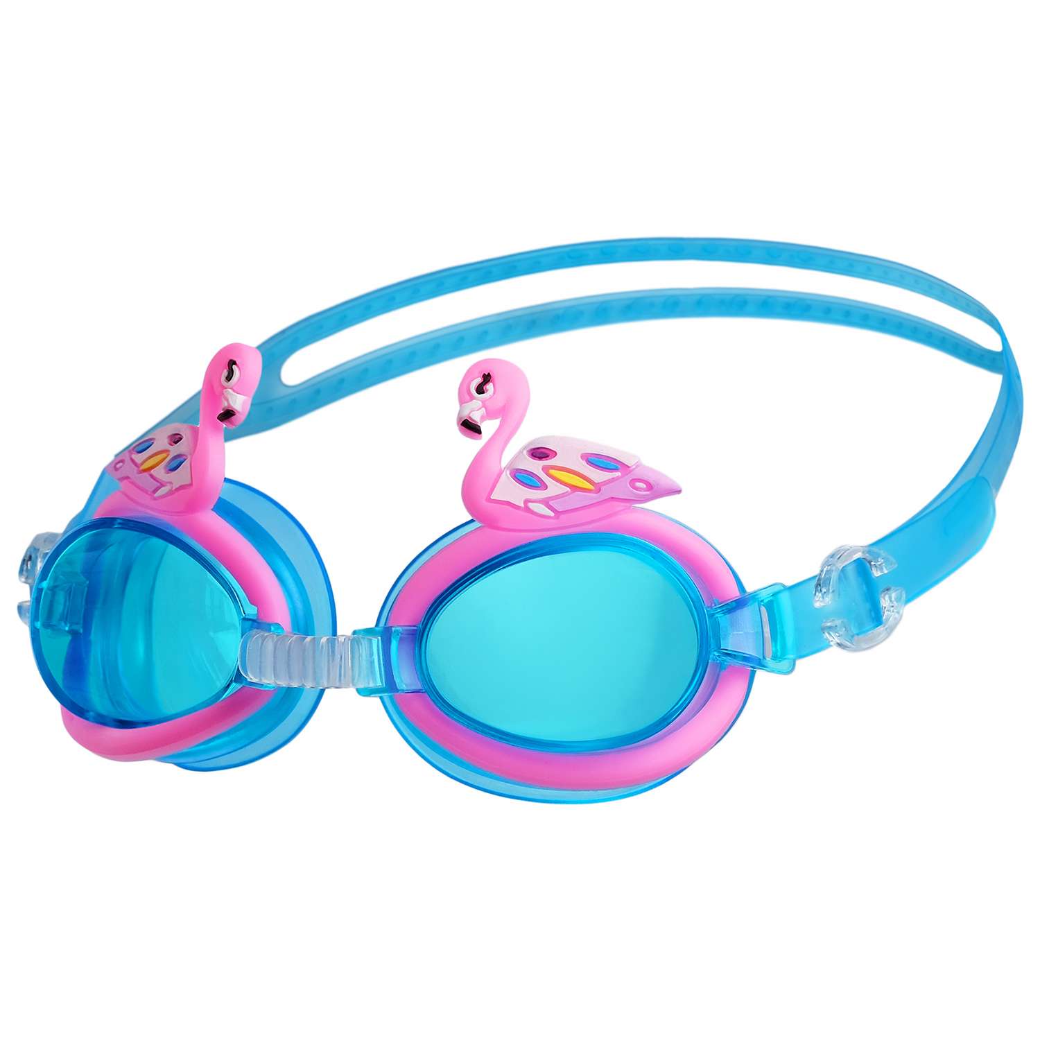 Очки для плавания ONLITOP детские «Фламинго» и беруши. цвета - фото 1