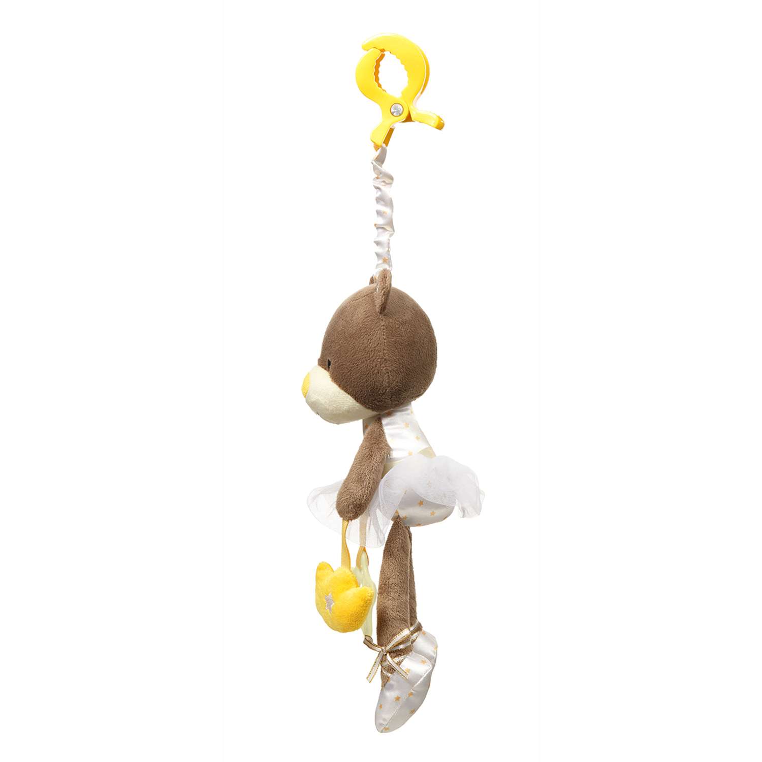 Игрушка-подвеска Babyono с прорезывателем и пищалкой Мишка Ballerina carla Арт.1438 - фото 5