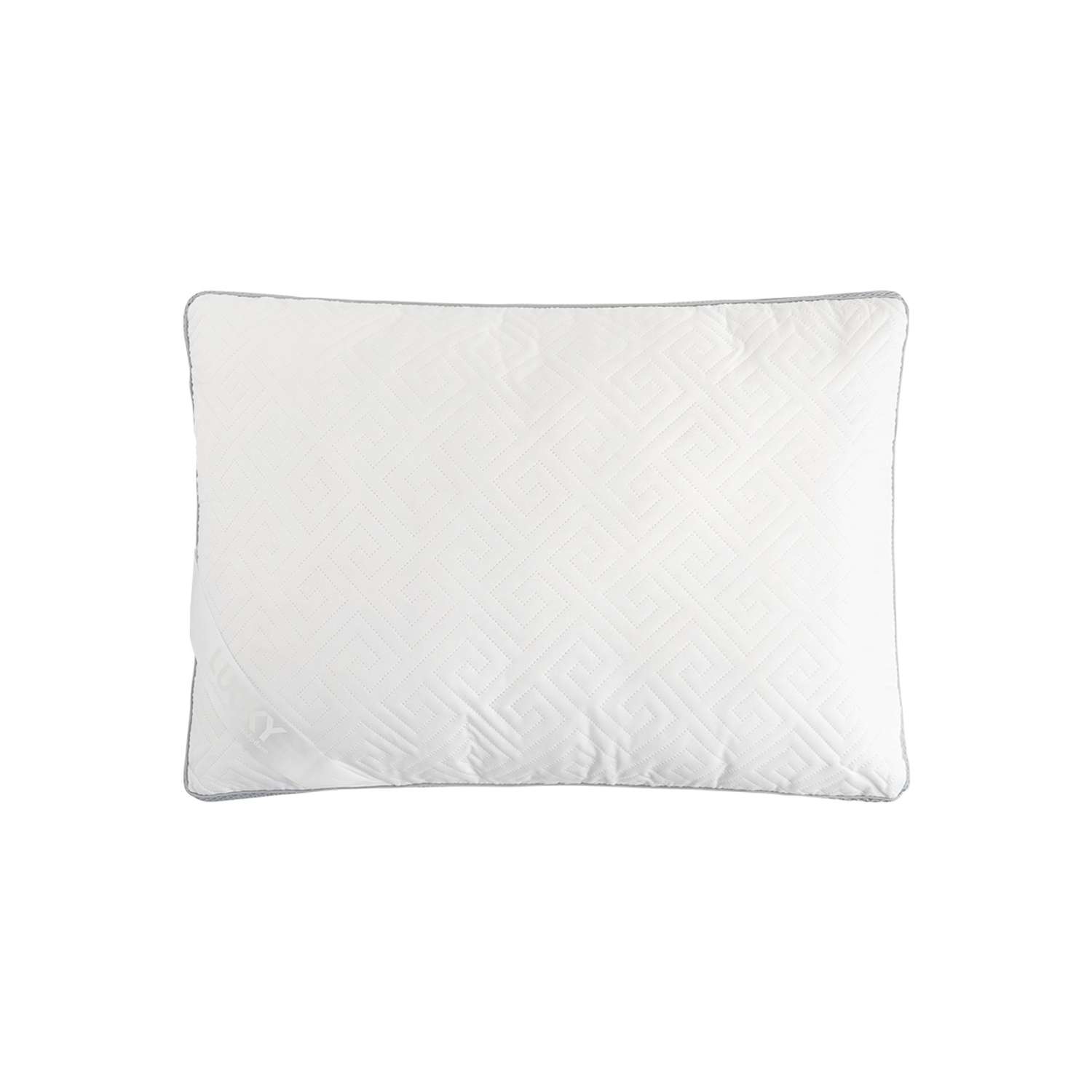 Подушка для сна LUCKY 48x70 см искусственный Лебяжий пух белый/серый R000009 - фото 5