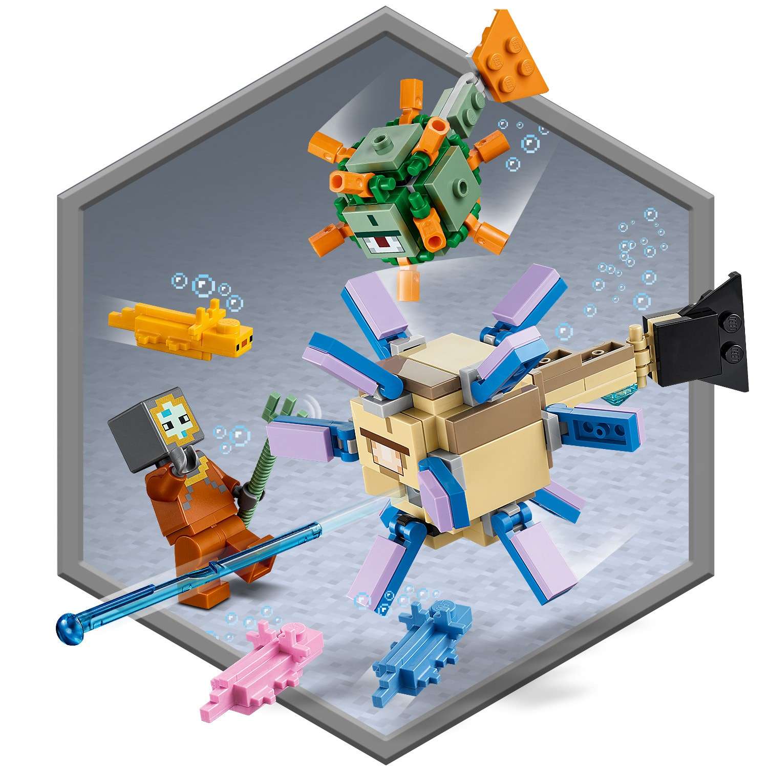 Конструктор LEGO Minecraft Битва со стражем 21180 - фото 6