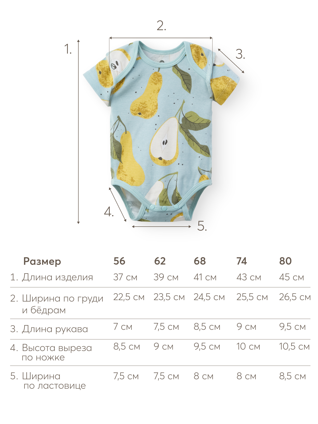 Боди 3 шт Happy Baby 90133-0_pear - фото 4