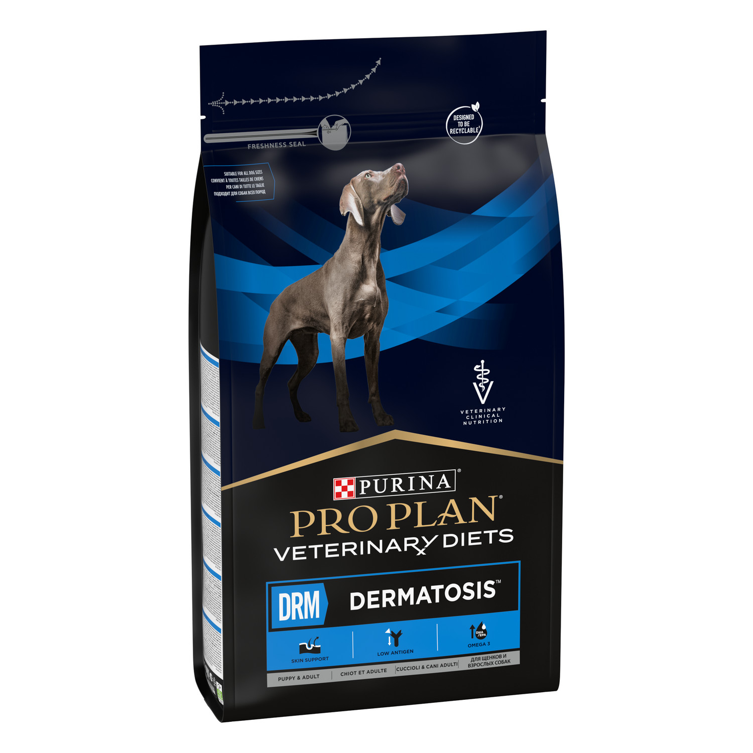 Сухой корм для собак Purina Pro Plan Veterinary diets Dermacomfort 3 кг (при аллергии и заболеваниях кожи, лечебный) - фото 4