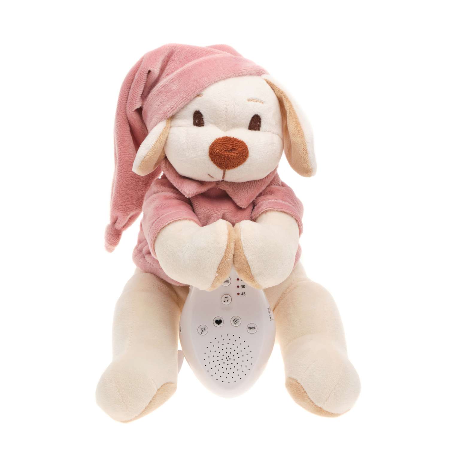 Игрушка мягкая DrЁma для сна Собачка с белым и розовым шумом - фото 1
