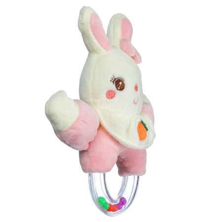 Игрушка-погремушка Uviton мягкая Кролик розовый