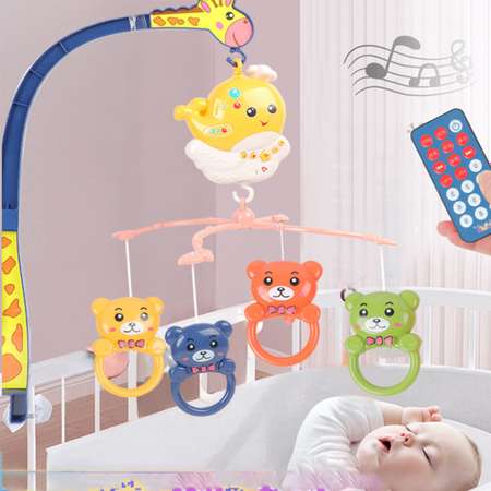 Мобиль жирафик с проектором ТОТОША с пультом мобиль детский в кроватку