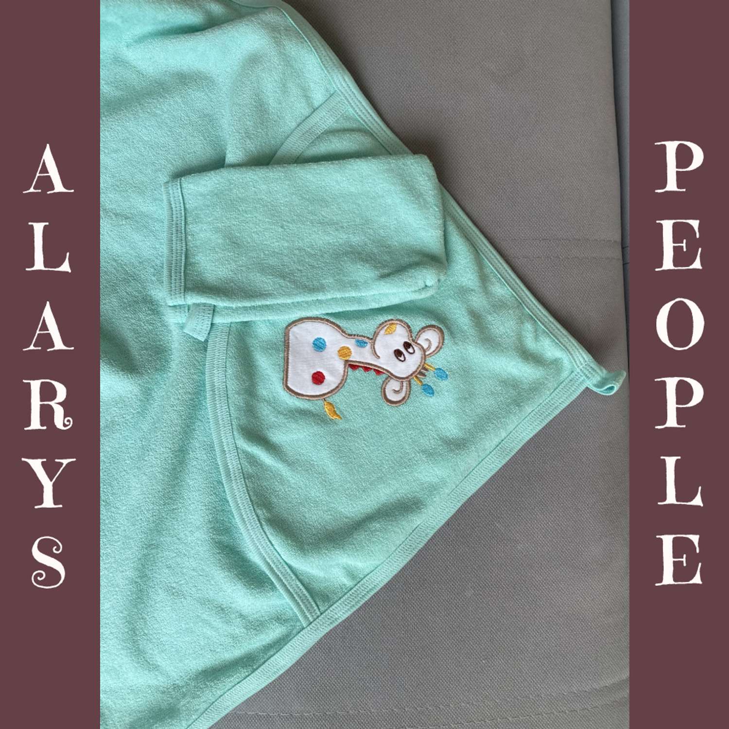 Набор для купания ALARYSPEOPLE пеленка-полотенце с уголком и рукавичка - фото 6