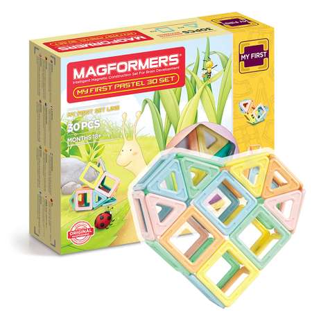 Магнитный конструктор MAGFORMERS My First Pastel 30 деталей