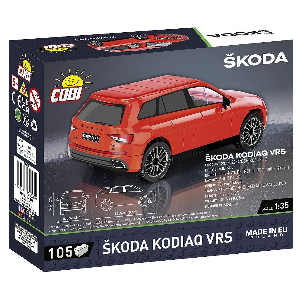 Конструктор COBI Автомобиль Škoda Kodiaq VRS 105 деталей купить по цене  1975 ₽ в интернет-магазине Детский мир