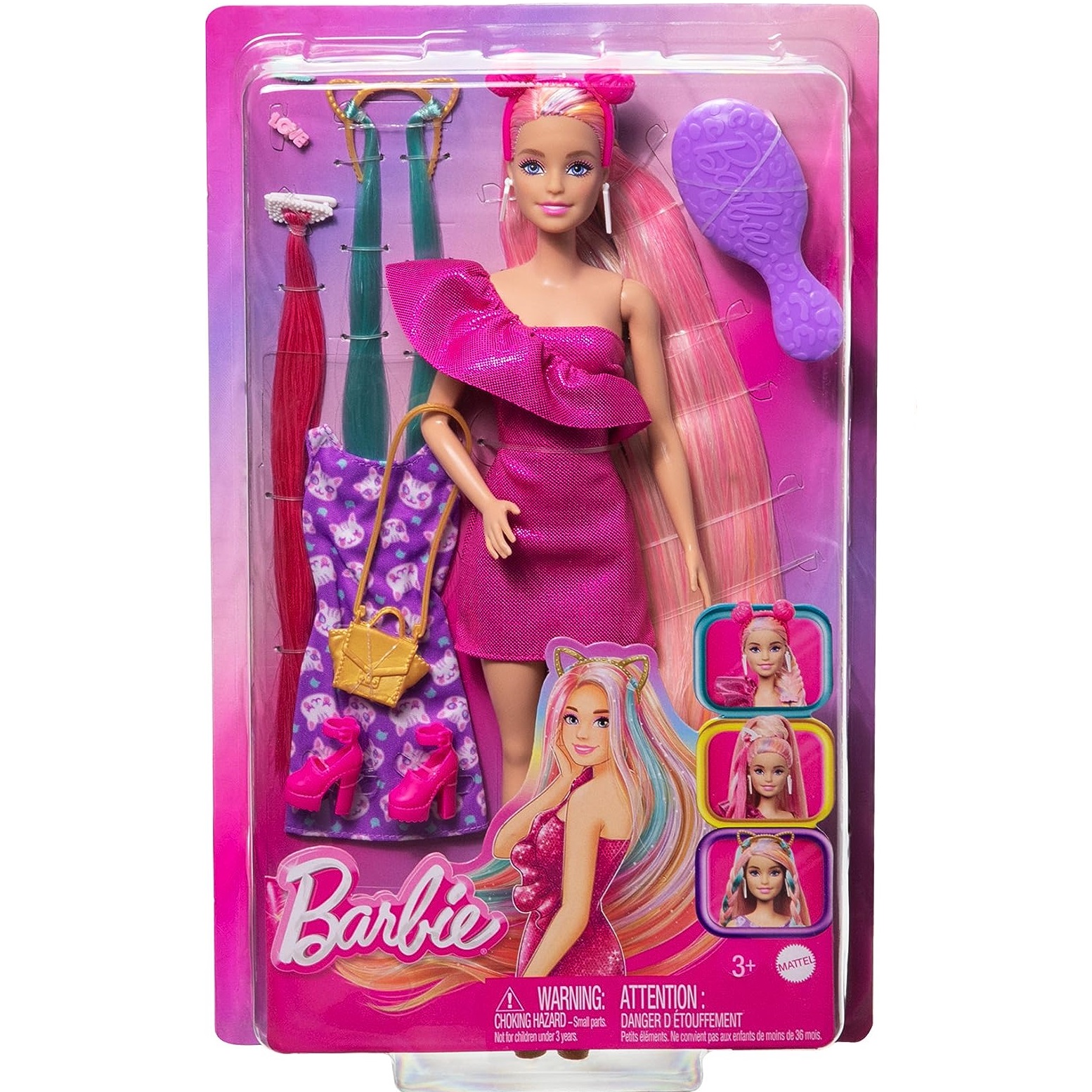 Кукла модельная Barbie Hair Play Кошка HKT96 - фото 9