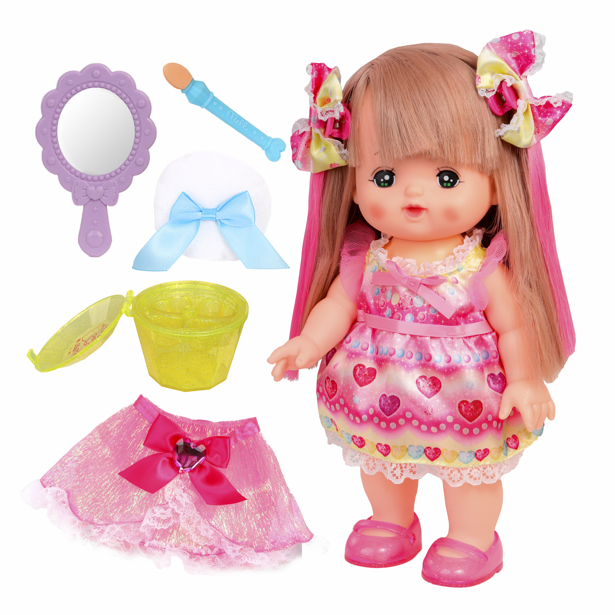 Кукла Kawaii Mell Милая Мелл и большой набор для макияжа меняет цвет волос макияж и маникюр 513774 - фото 3