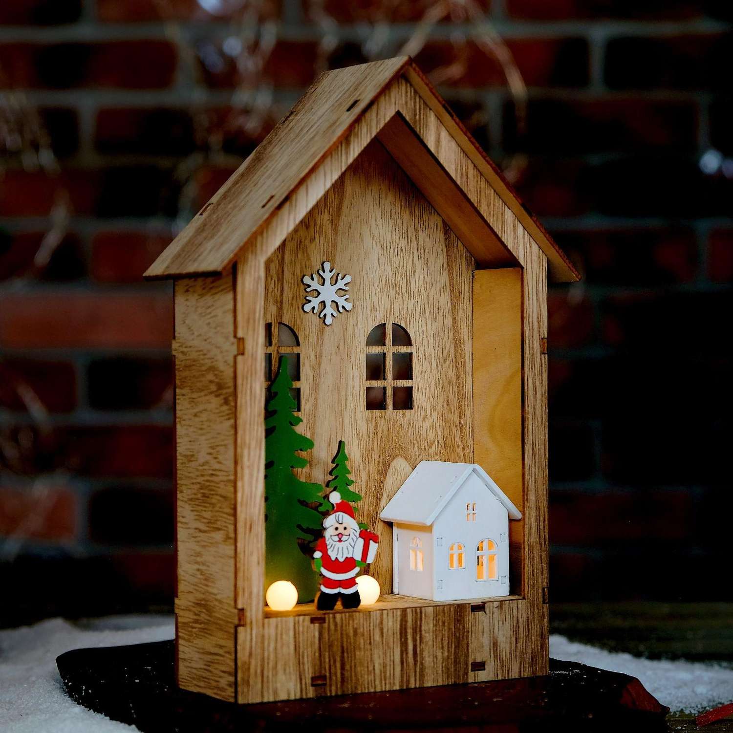 Декор Luazon с подсветкой «Праздничный домик» 6×15×23 5 см - фото 1