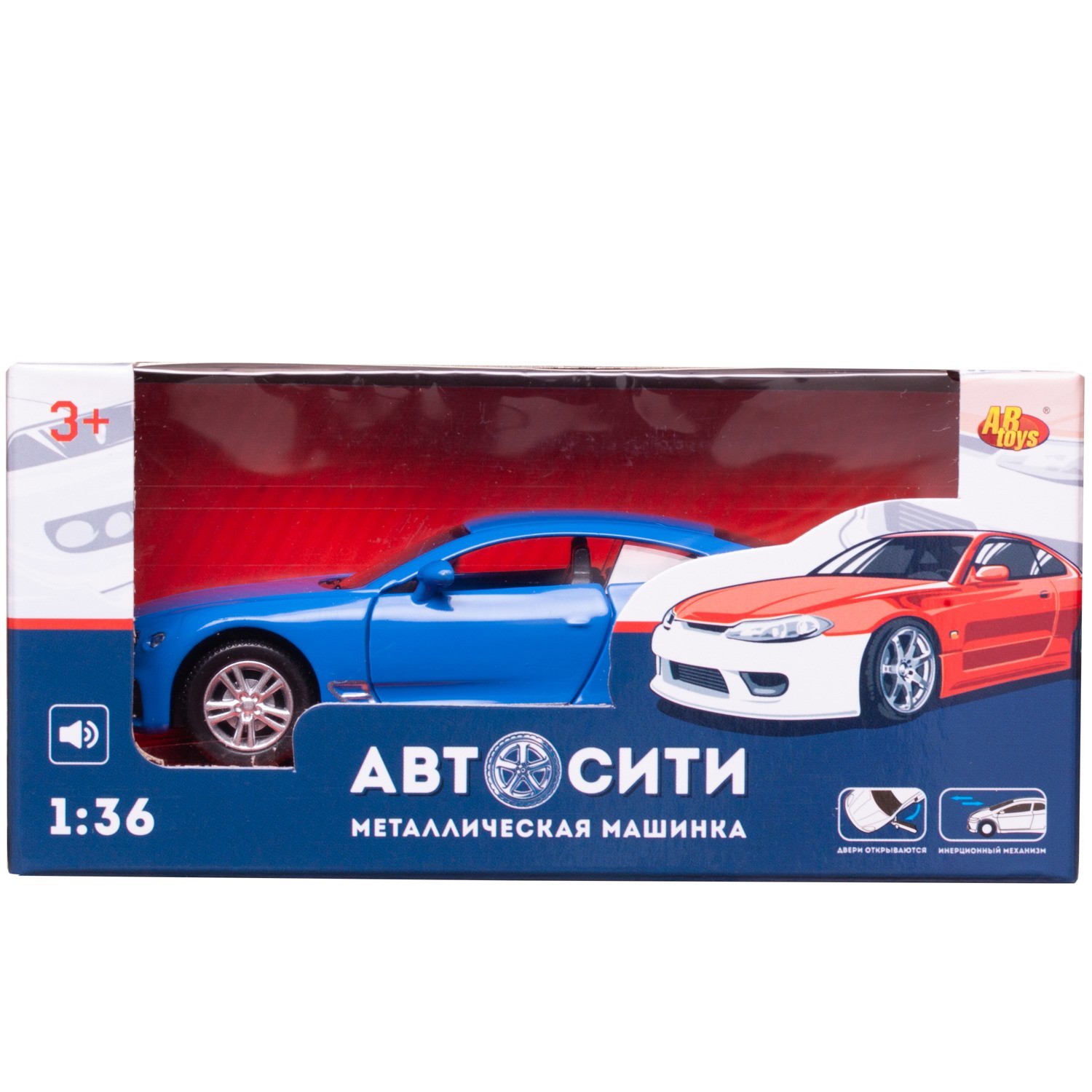 Автомобиль Abtoys АвтоСити 1:36 синий C-00523/синий - фото 2