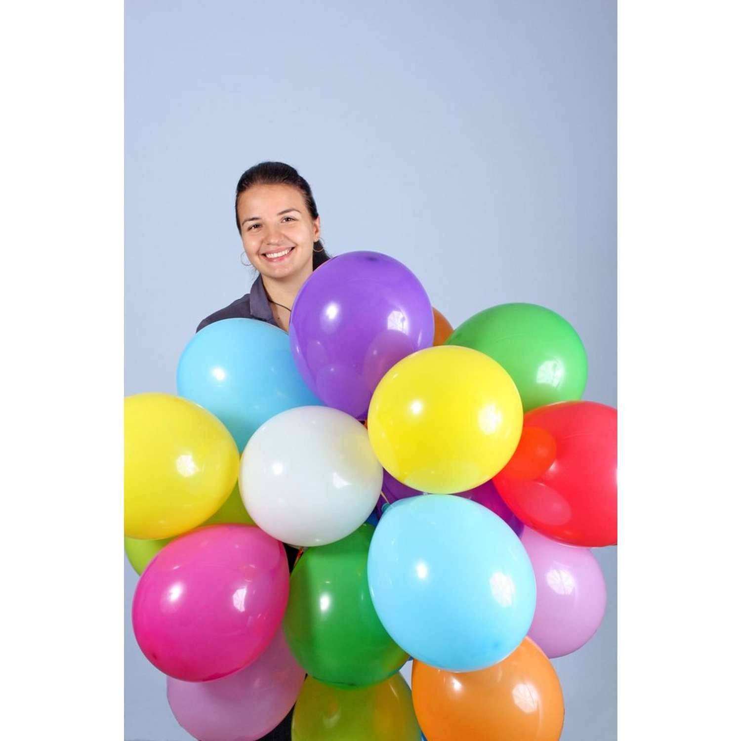 Воздушные шары Riota разноцветные 30 см 100 шт - фото 4