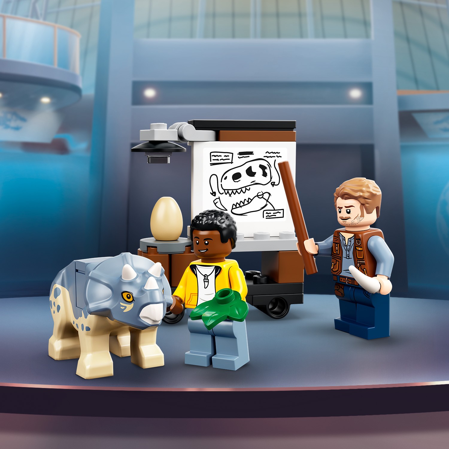 Конструктор LEGO Jurassic World Скелет тираннозавра на выставке 76940 - фото 9