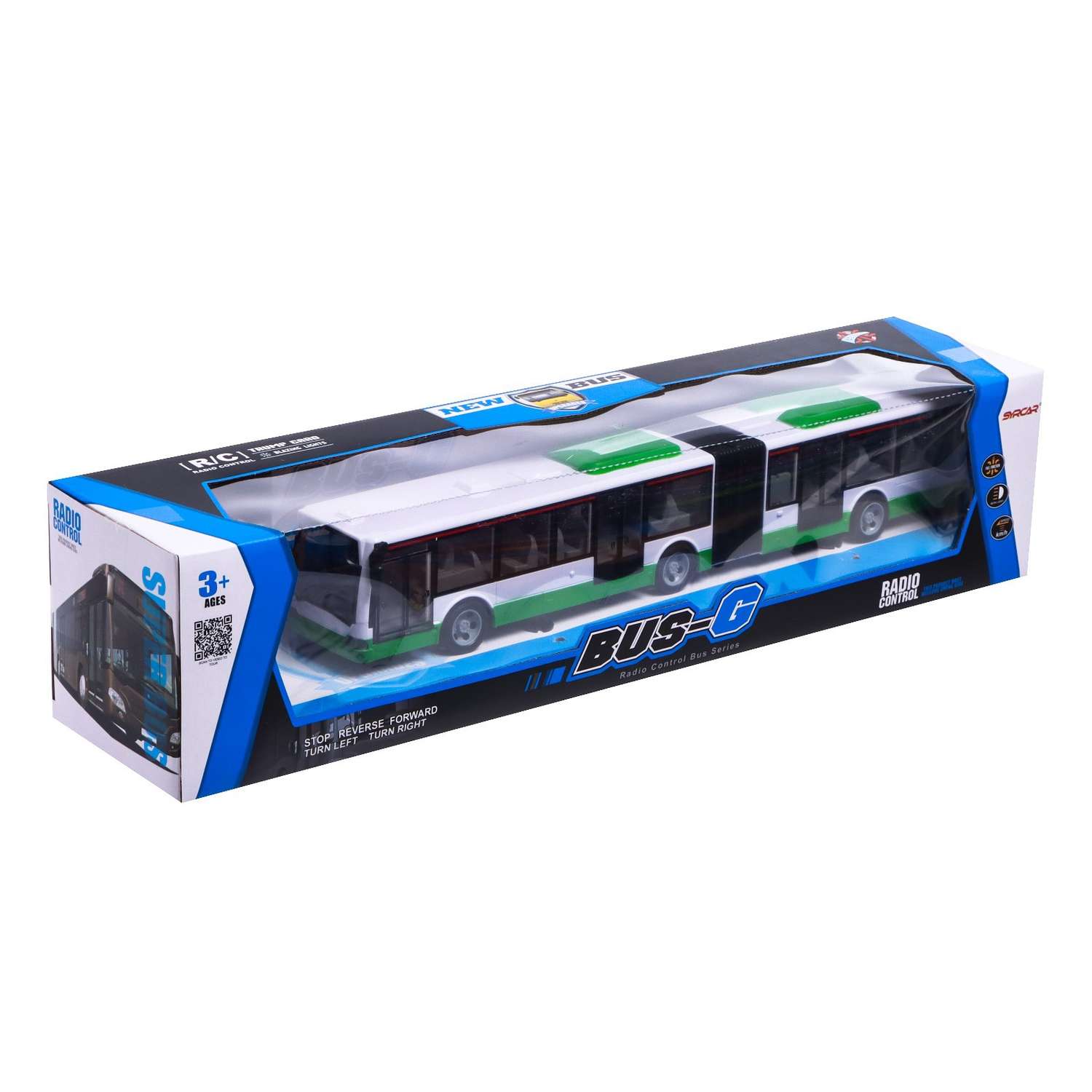 Автобус Автоград радиоуправляемый «Городской» работает от аккумулятора цвет зелёный - фото 6