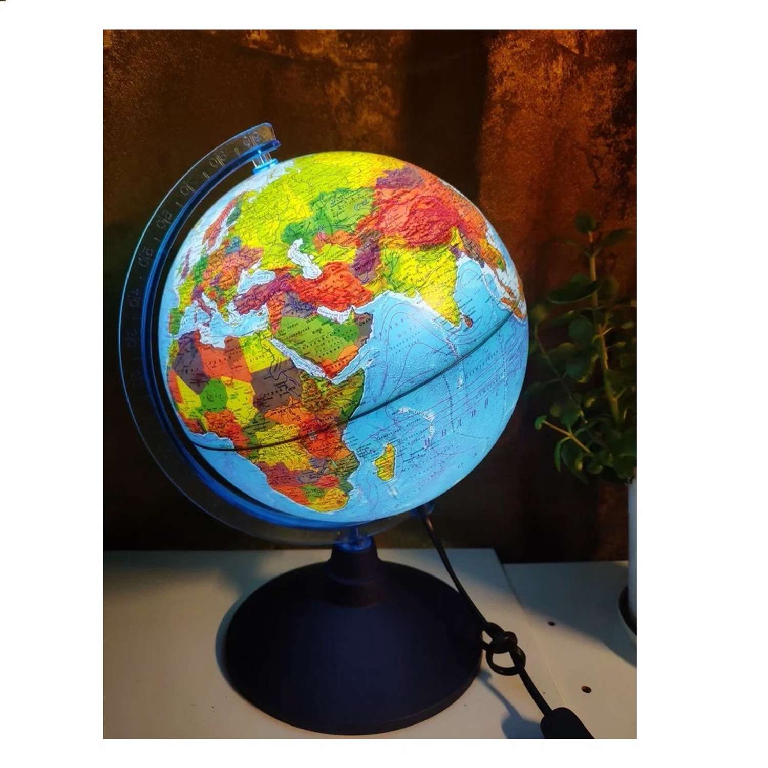 Глобус Globen Земли физический-политический с LED-подсветкой диаметр 21 см - фото 7