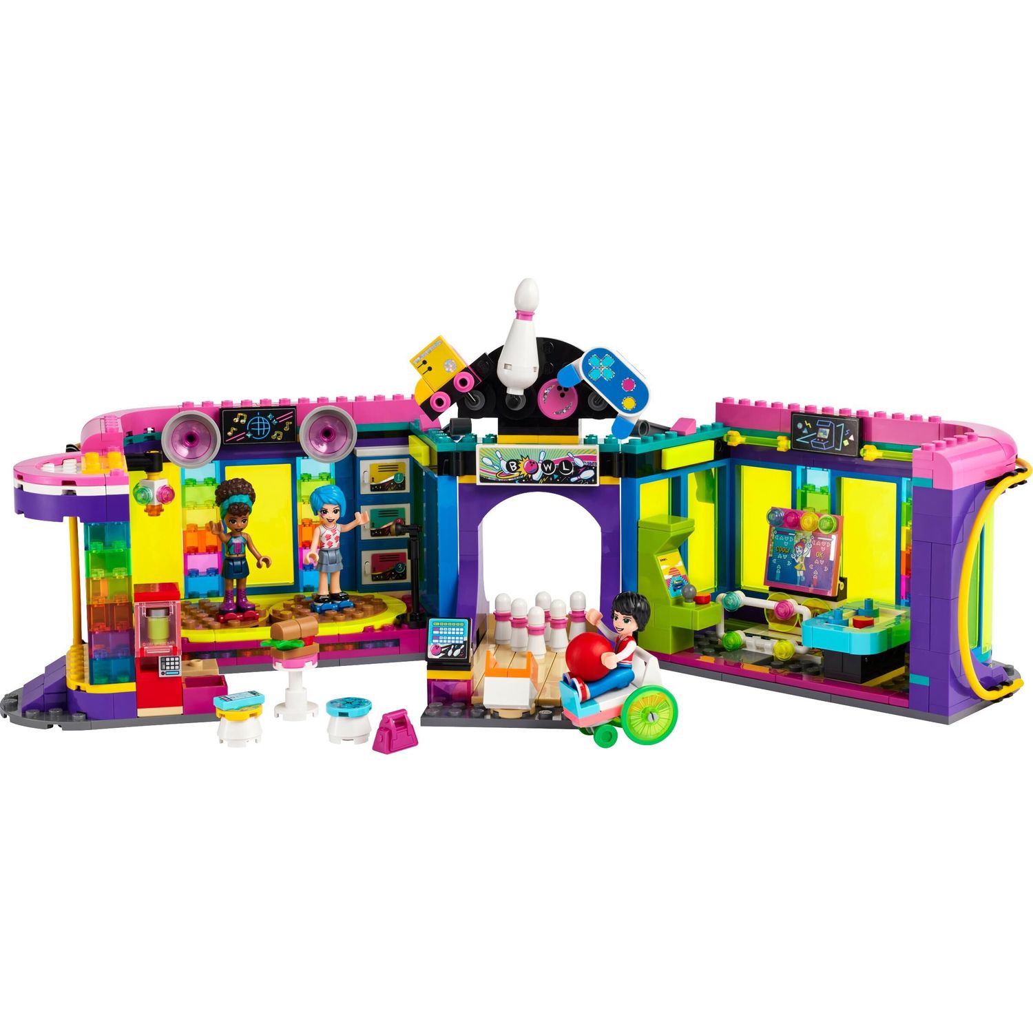 Конструктор LEGO Friends Roller Disco Arcade 41708 купить по цене 3499 ₽ в  интернет-магазине Детский мир