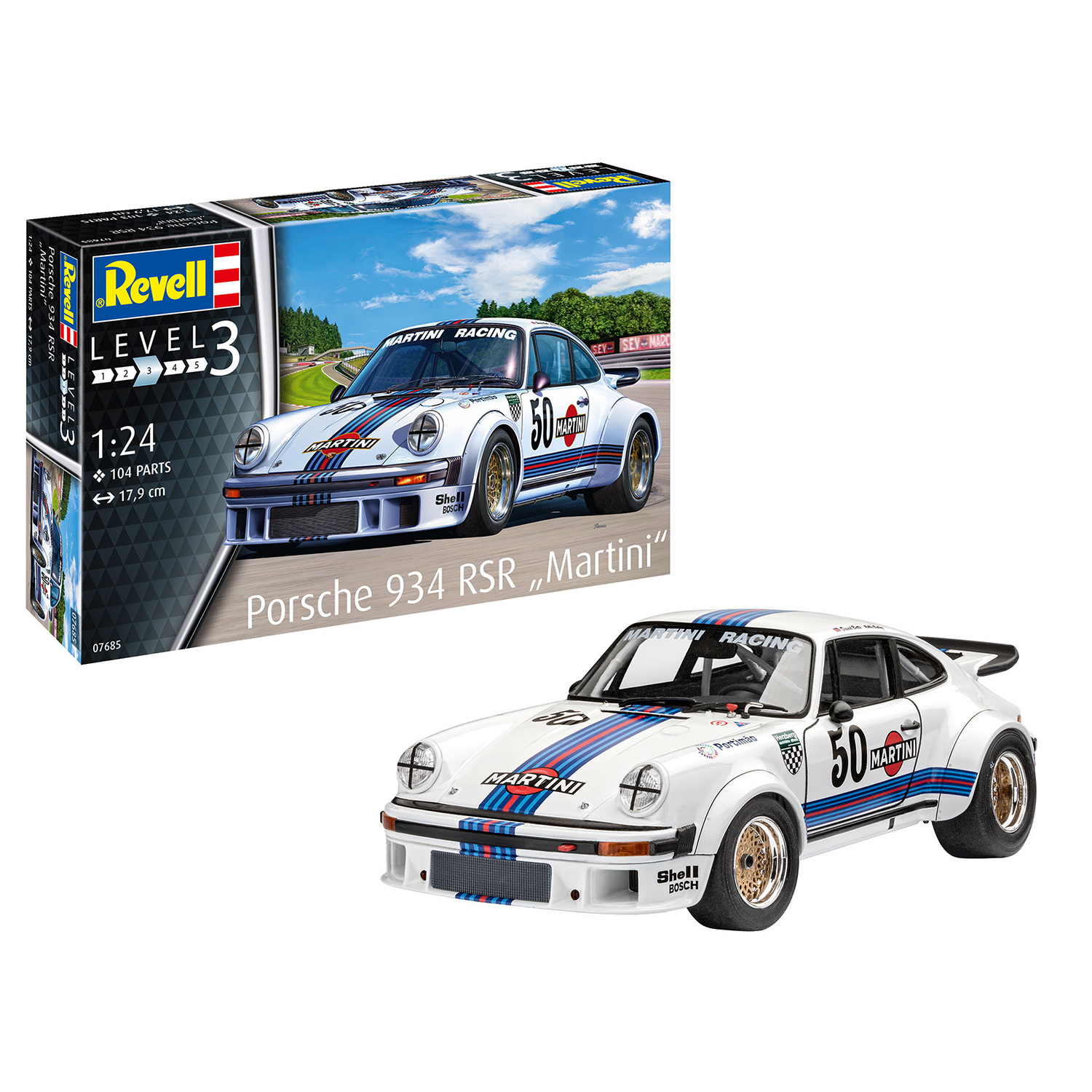 Сборная модель Revell Автомобиль Porsche 934 RSR Martini 07685 - фото 1