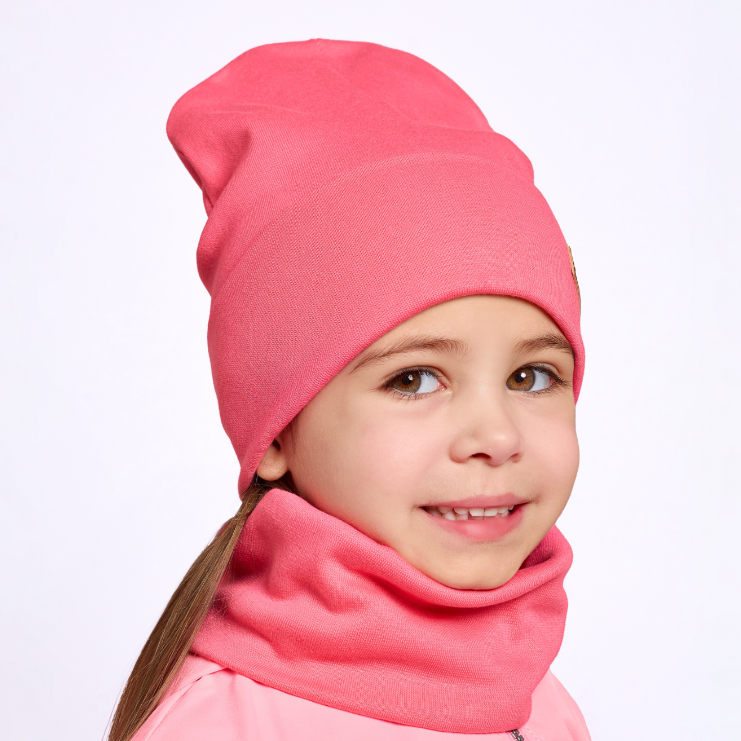 Шапка и снуд NYCkids NYC-H-68-SPRotvG-pink - фото 3