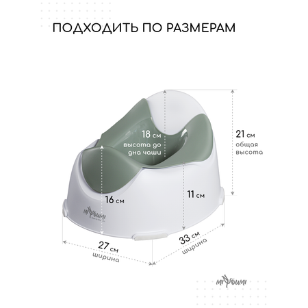 Горшок детский Miyoumi маленький - Sage