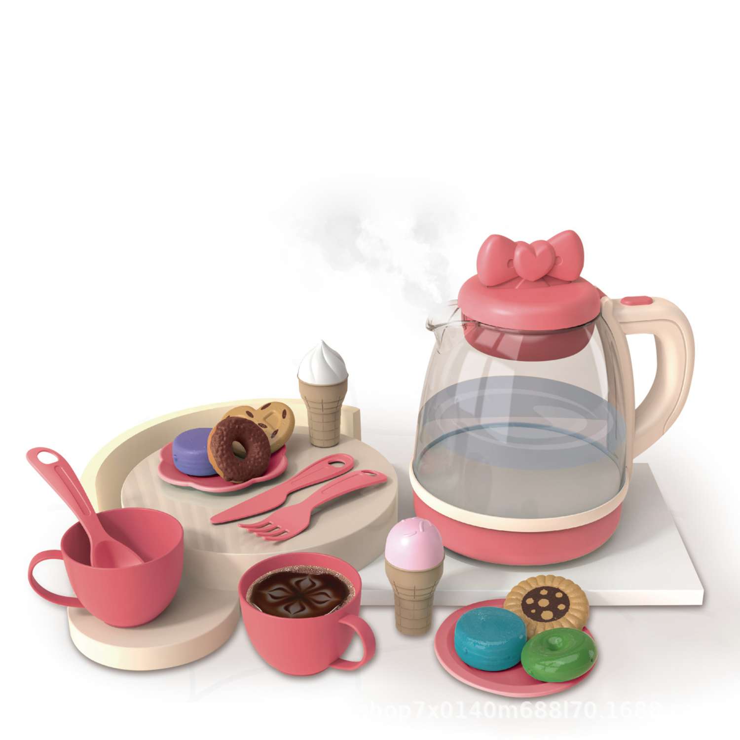 Игровой кухонный набор SHARKTOYS Чайный сервиз со светом и звуком - фото 2
