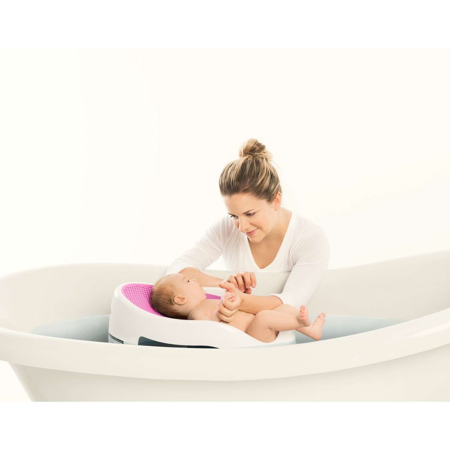 Лежачок-горка для купания детей Angelcare Bath Support розовый - фото 5
