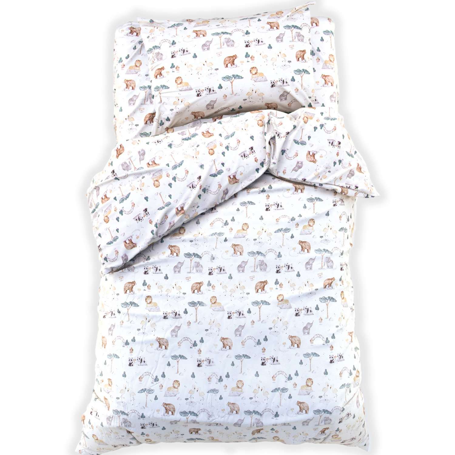 Комплект постельного белья Этель Cute animals полутороспальный 3 предмета - фото 1