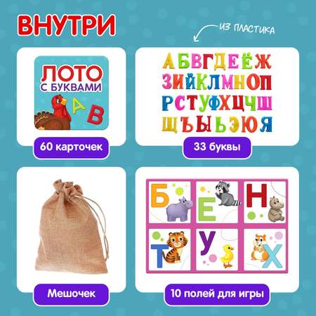 Игра настольная Лас Играс Лото с буквами