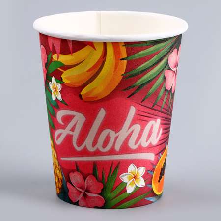 Набор бумажной посуды Страна карнавалия «Aloha» 6 тарелок 6 стаканов