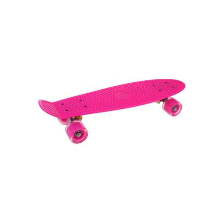 Скейтборд Наша Игрушка пенниборд пластик 56 см колеса PU со светом крепления алюминий. Розовый