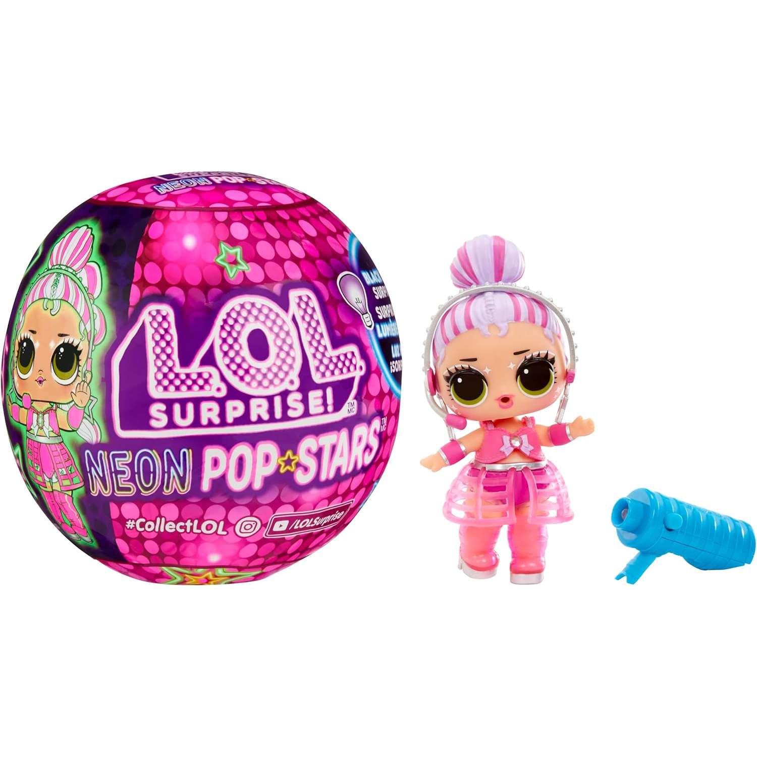 Игрушка в шаре L.O.L. Surprise Neon Pop Stars Tots 120674EUC 120674EUC - фото 1