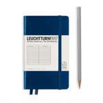 Блокнот Leuchtturm1917 Classic A6 80гм2 187 стр в линейку твердая обложка цвет синий