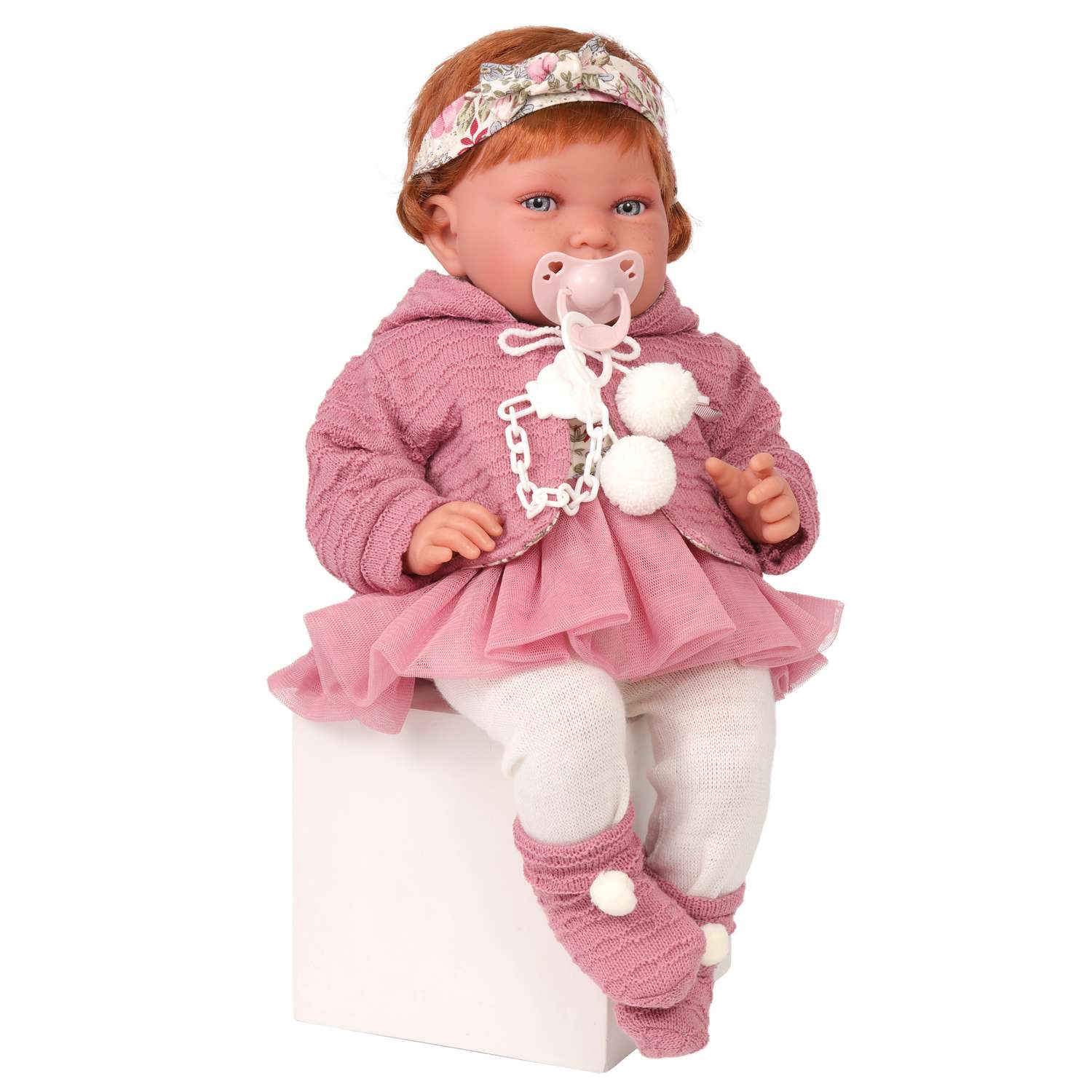 Кукла Antonio Juan Реборн Саманта в розовом 40 см мягконабивная 33070 - фото 2