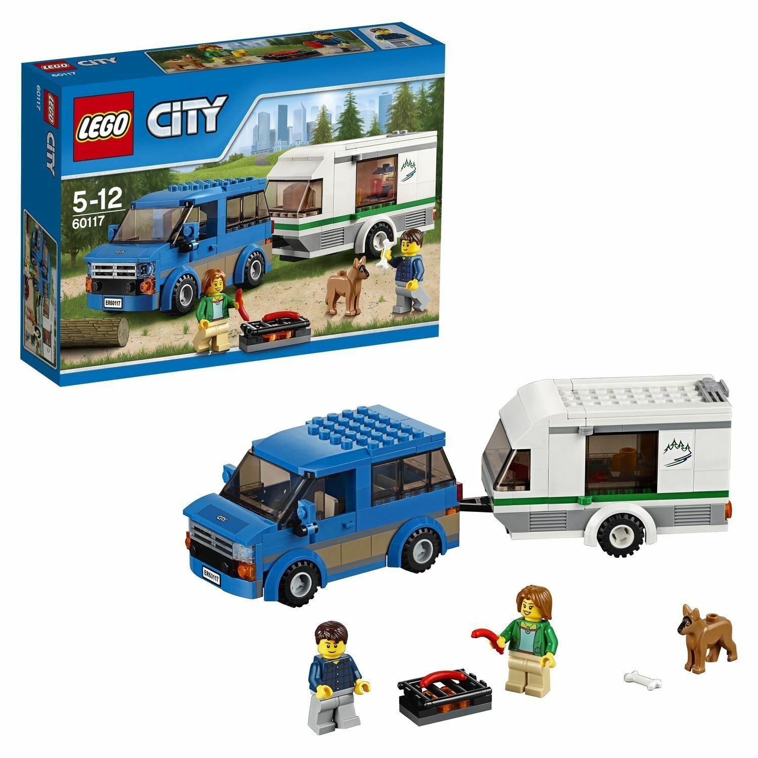 Конструктор LEGO City Great Vehicles Фургон и дом на колёсах (60117) купить  по цене 1299 ₽ в интернет-магазине Детский мир