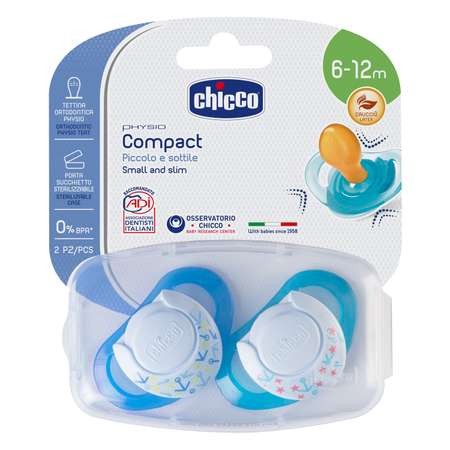 Пустышка Chicco Physio Soft Морская с 6месяцев 2шт 310410129